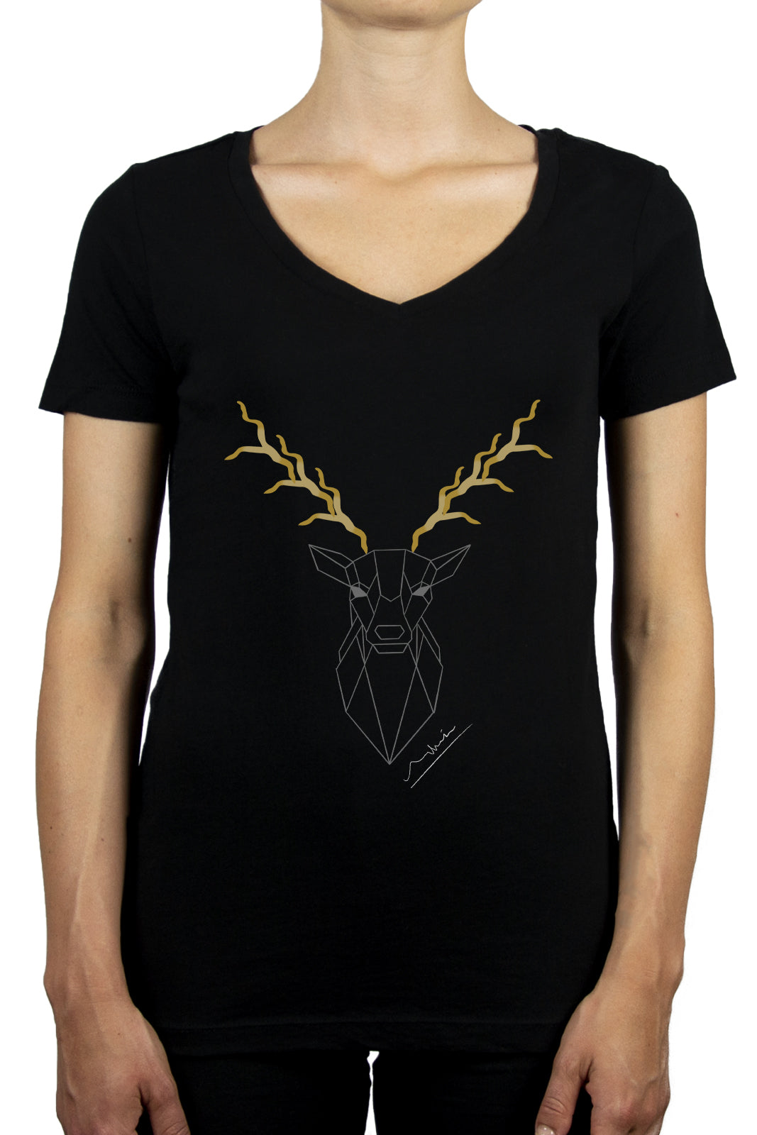 Women's V-neck T-Shirt | My Tee Inspiration | Antlers
