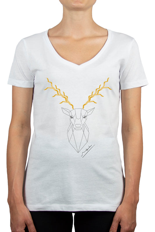 Women's V-neck T-Shirt | My Tee Inspiration | Antlers