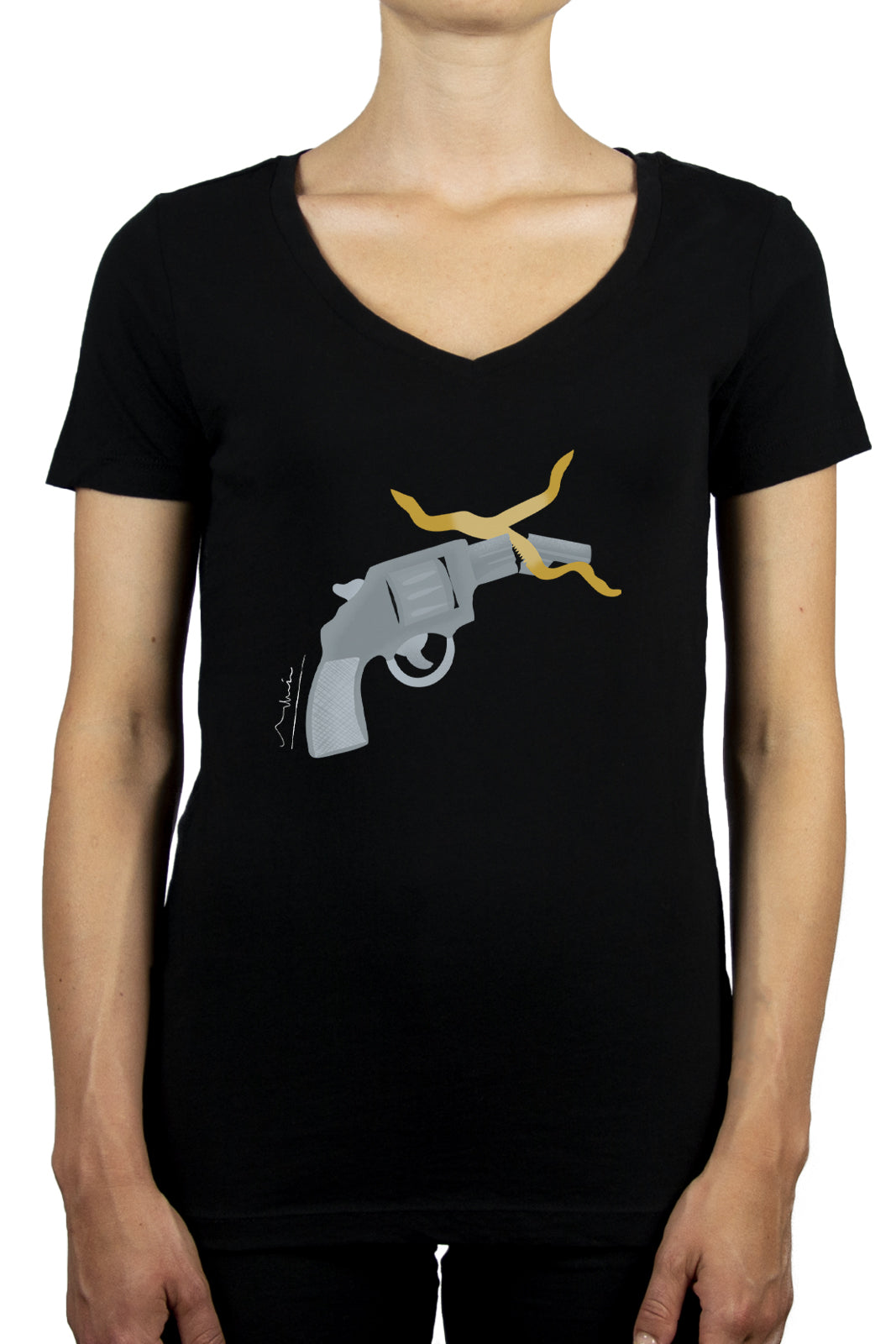 Women's V-neck T-Shirt | My Tee Inspiration | No Weapons