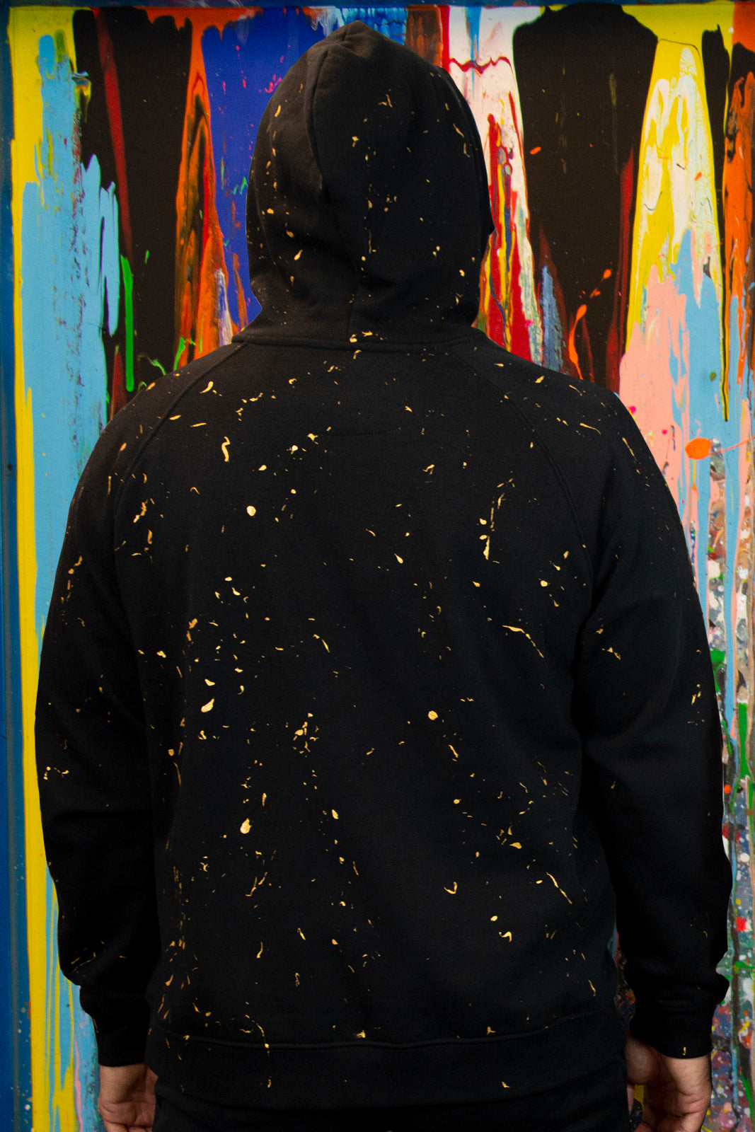 Mens paint outlet splatter hoodie